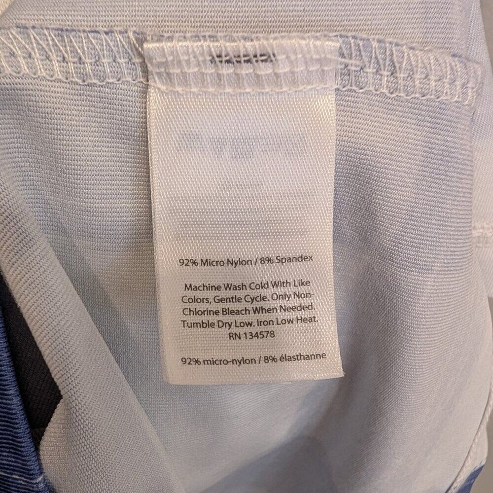 Vineyard Vines Flare Dress Painted Gingham Print Sleeveless Blue/White - Size S - Picture 6 of 6